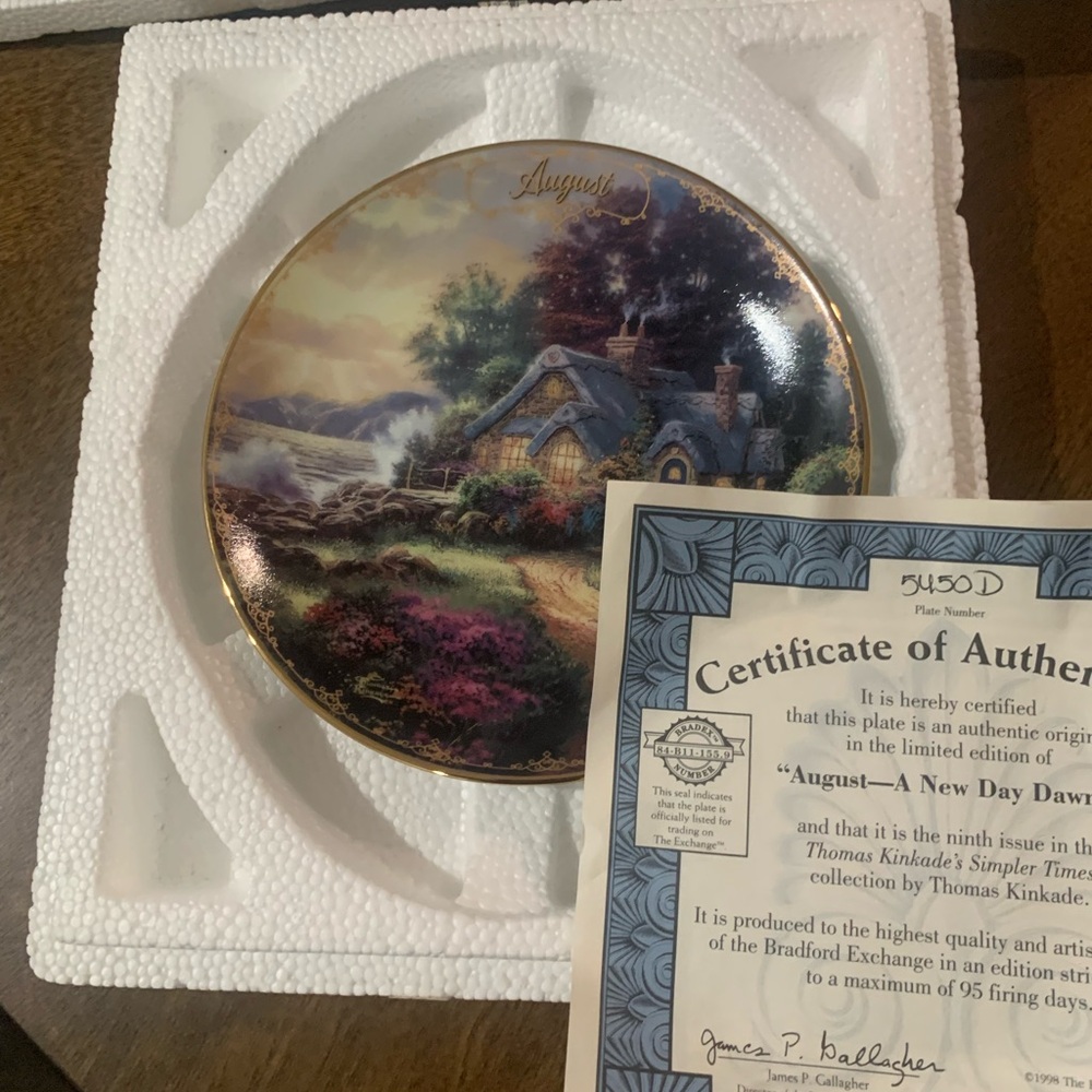 Thomas Kinkade’s simpler times  Collector's Plates. 9 of 12
